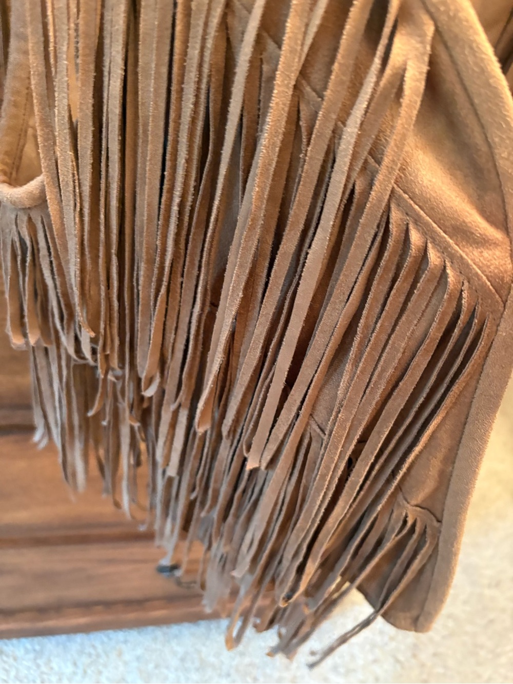 Abercrombie Women Fringe Suede Like Vest - Picture 4 of 5